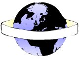 Globe of planet with banner round it